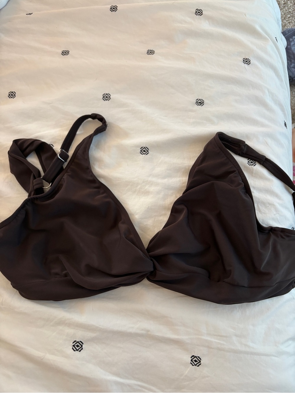 Women’s Dark Brown Adjustable Bikini Top - Classic Support